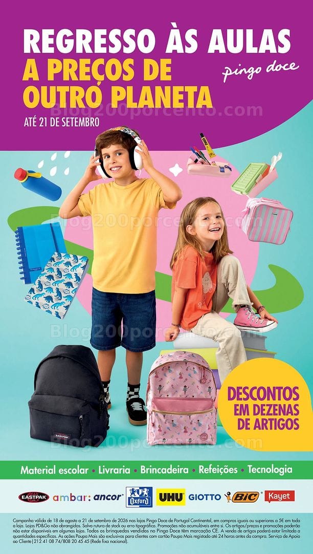Antevisão Folheto PINGO DOCE Extra II Regresso às Aulas Promoções de 18 agosto a 21 setembro,