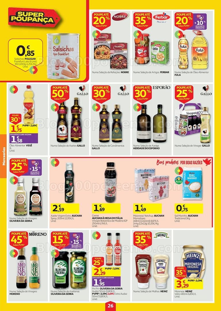 Antevisão Folheto AUCHAN Super Poupança Promoções de 13 a 19 agosto