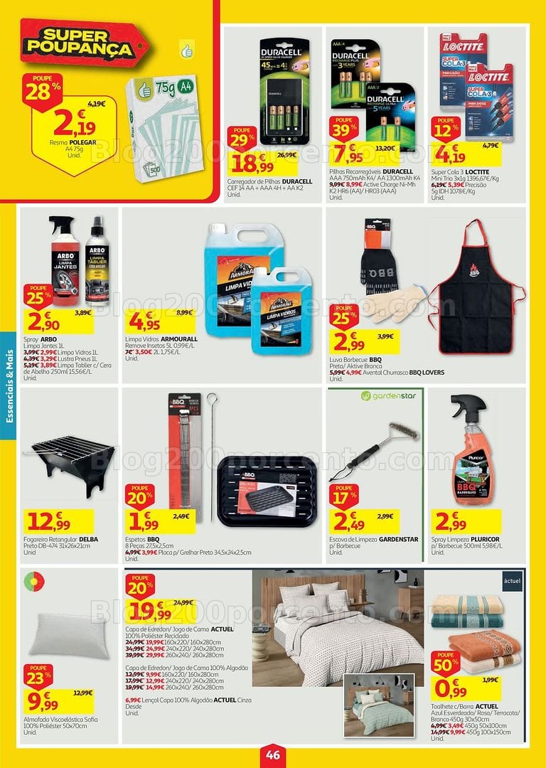 Antevisão Folheto AUCHAN Bazar Super Poupança Promoções de 13 a 19 agosto