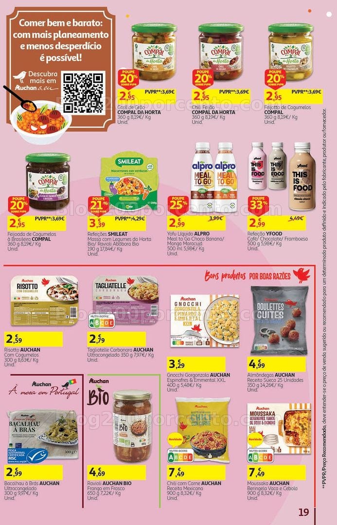 Antevisão Folheto AUCHAN Supermercado Promoções de 19 agosto a 3 setembro
