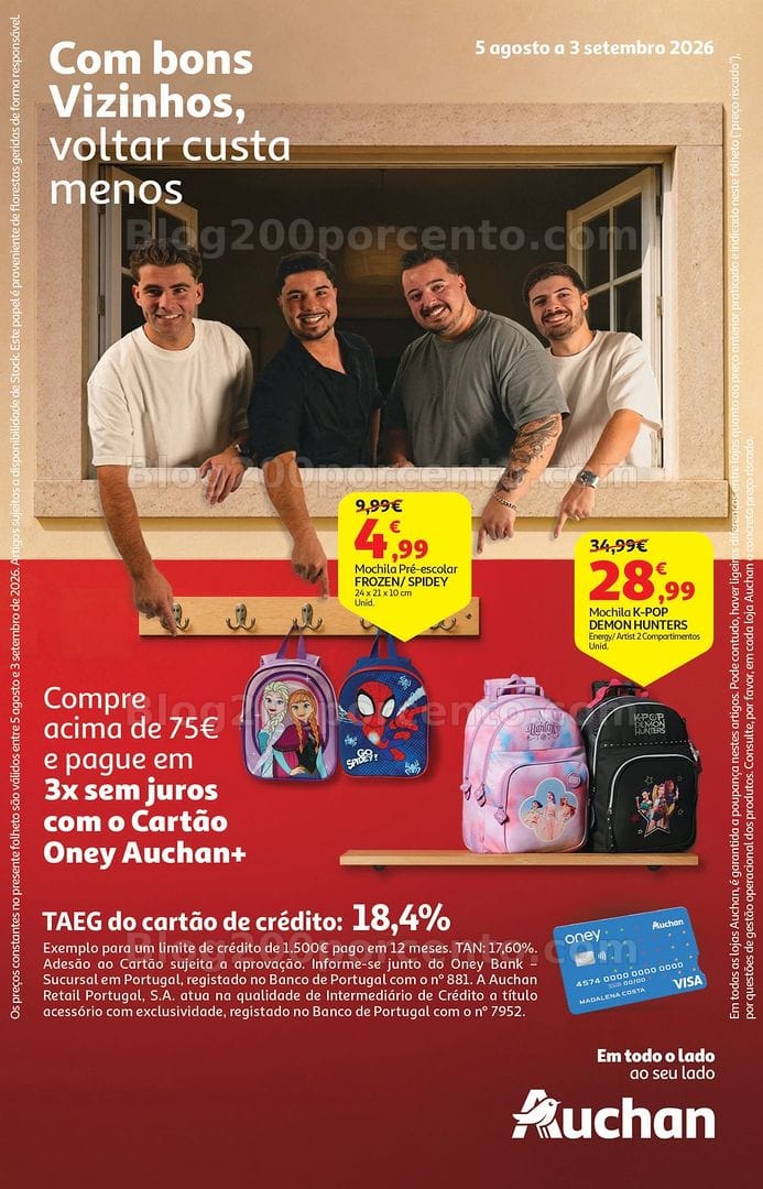 Antevisão Folheto AUCHAN Regresso às Aulas Promoções de 5 agosto a 2 setembro