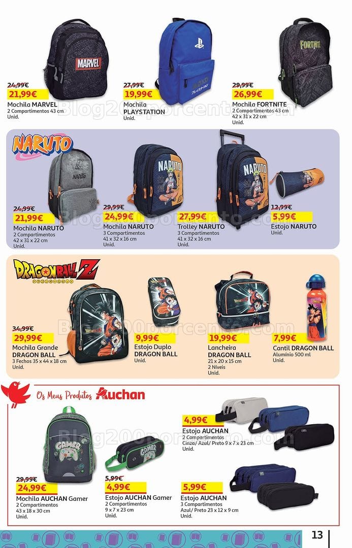 Antevisão Folheto AUCHAN Regresso às Aulas Promoções de 5 agosto a 2 setembro
