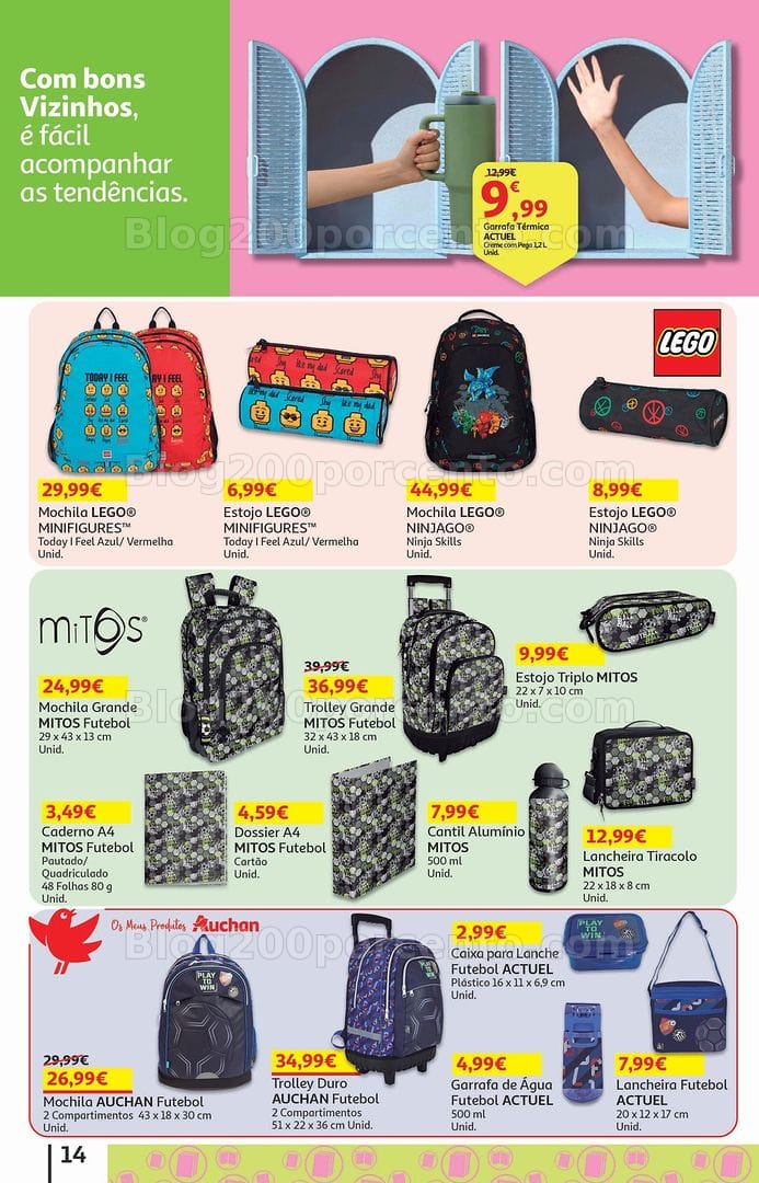 Antevisão Folheto AUCHAN Regresso às Aulas Promoções de 5 agosto a 2 setembro