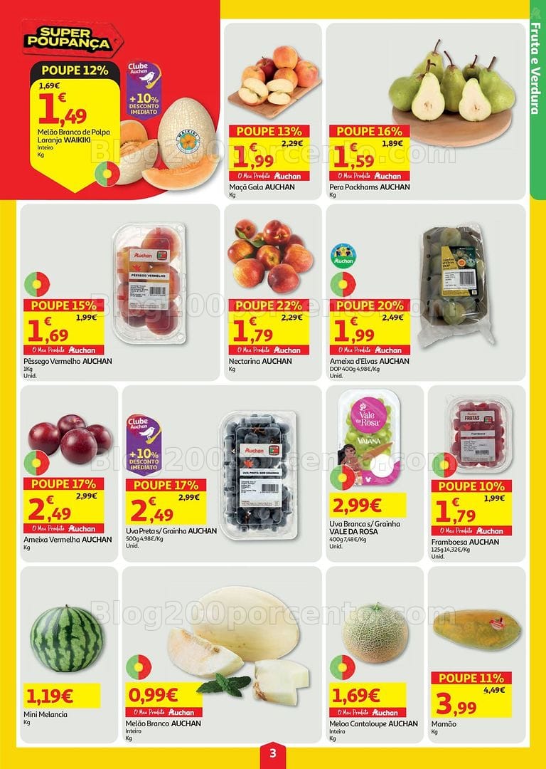 Antevisão Folheto AUCHAN Super Poupança Promoções de 6 a 12 agosto