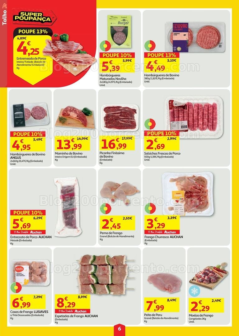 Antevisão Folheto AUCHAN Super Poupança Promoções de 6 a 12 agosto