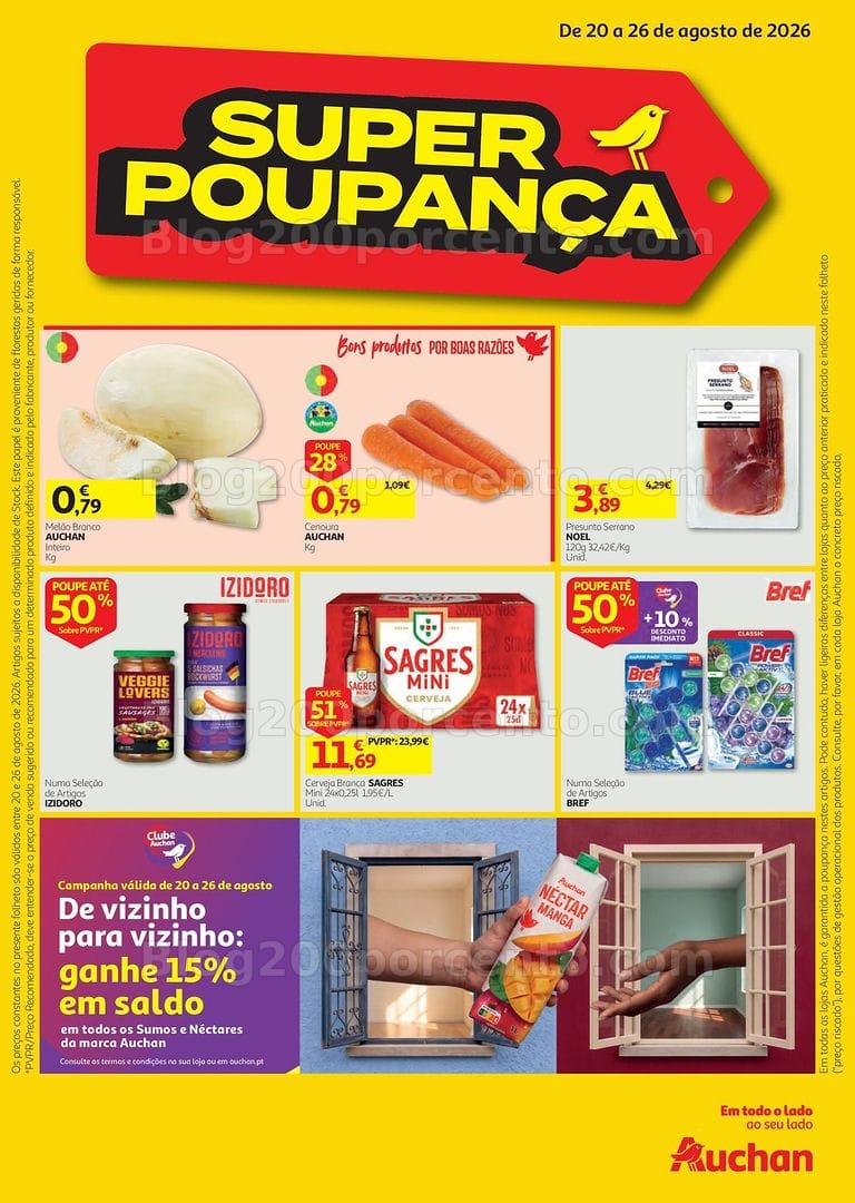 Antevisão Folheto AUCHAN Super Poupança Promoções de 20 a 26 agosto