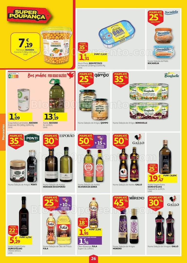 Antevisão Folheto AUCHAN Super Poupança Promoções de 20 a 26 agosto
