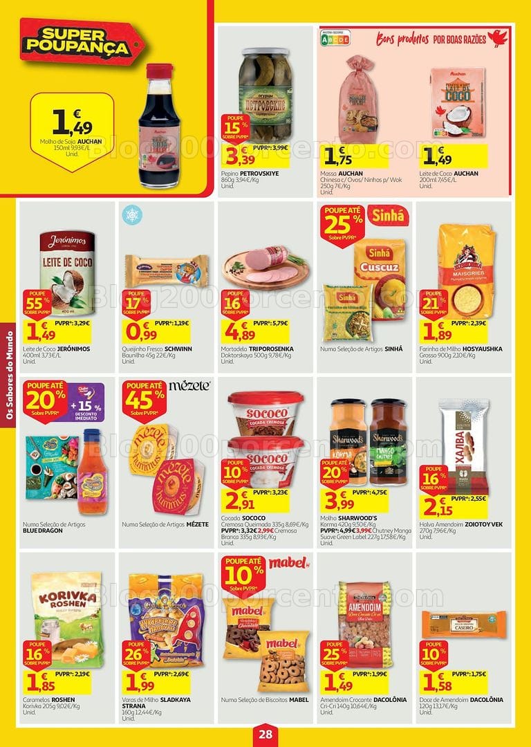 Antevisão Folheto AUCHAN Super Poupança Promoções de 20 a 26 agosto