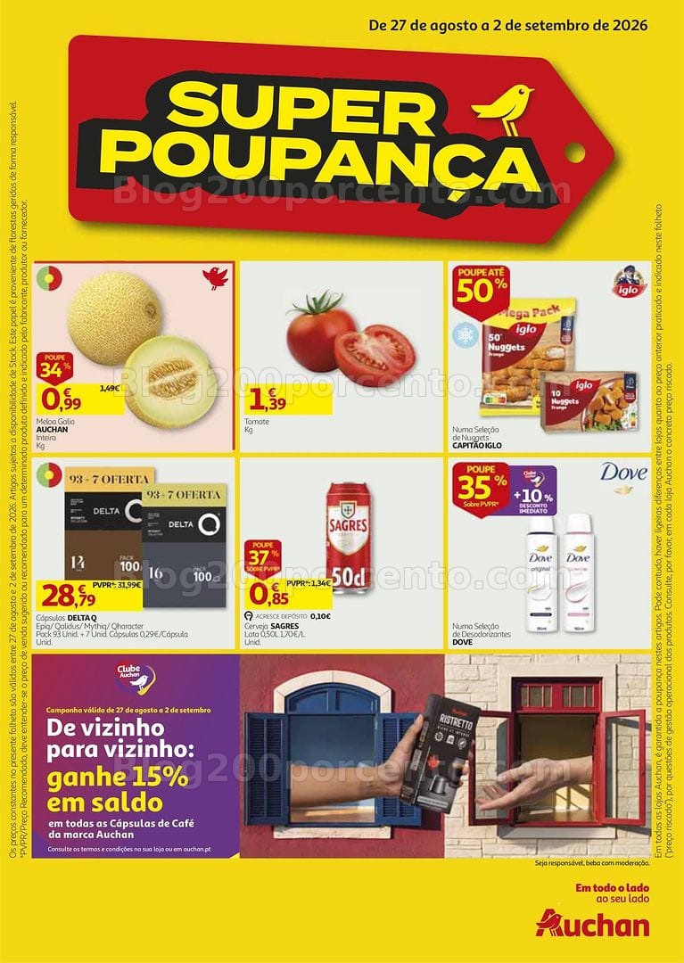 Antevisão Folheto AUCHAN Super Poupança Promoções de 27 agosto a 2 setembro