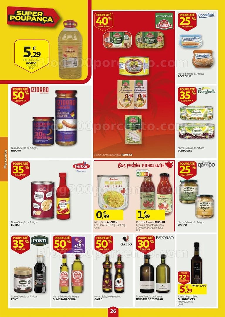 Antevisão Folheto AUCHAN Super Poupança Promoções de 27 agosto a 2 setembro