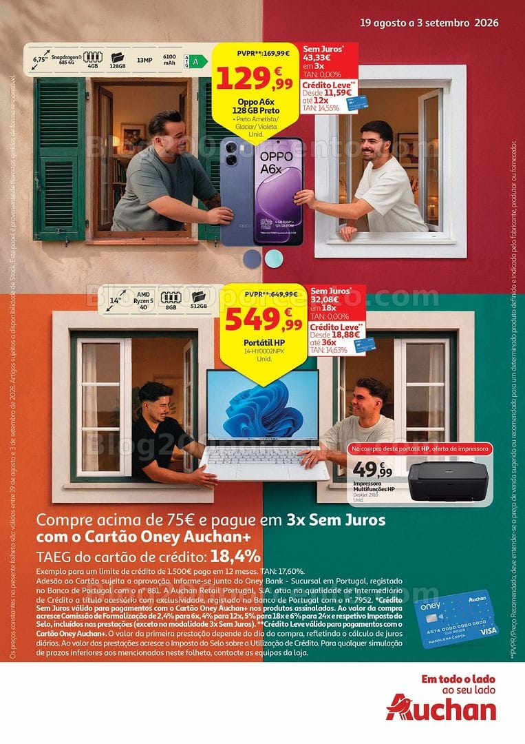 Antevisão Folheto AUCHAN Tecnologia Promoções de 19 agosto a 3 setembro