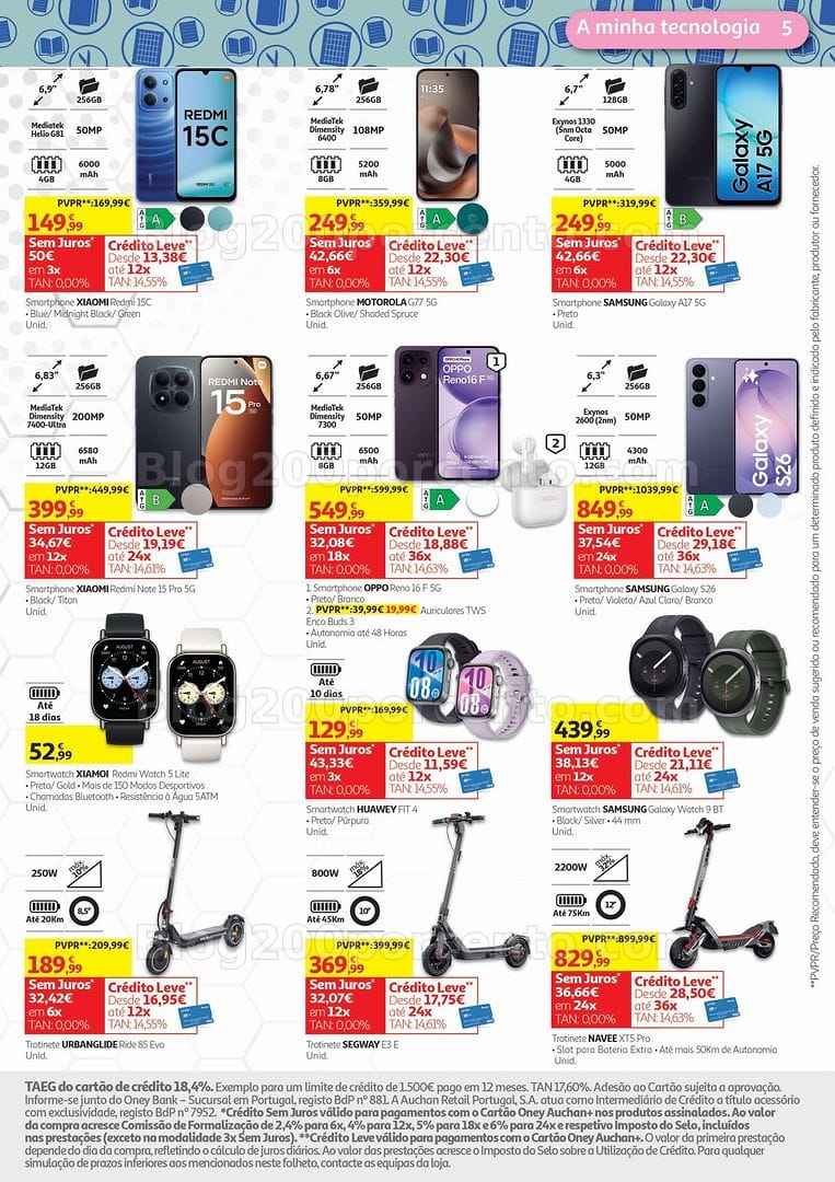 Antevisão Folheto AUCHAN Tecnologia Promoções de 19 agosto a 3 setembro