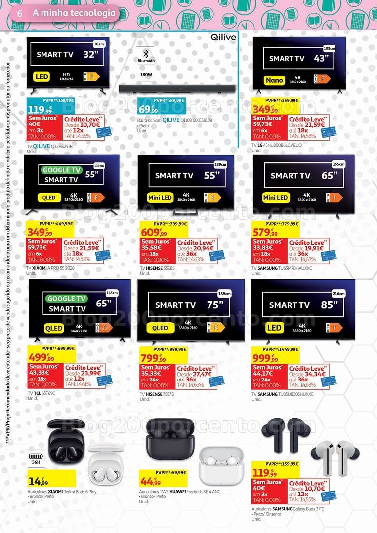 Antevisão Folheto AUCHAN Tecnologia Promoções de 19 agosto a 3 setembro