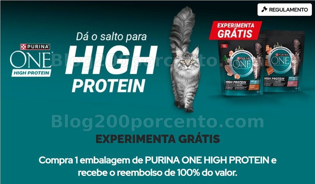 ALERTA - Novo Experimente Grátis PURINA One High Protein até 30 setembro