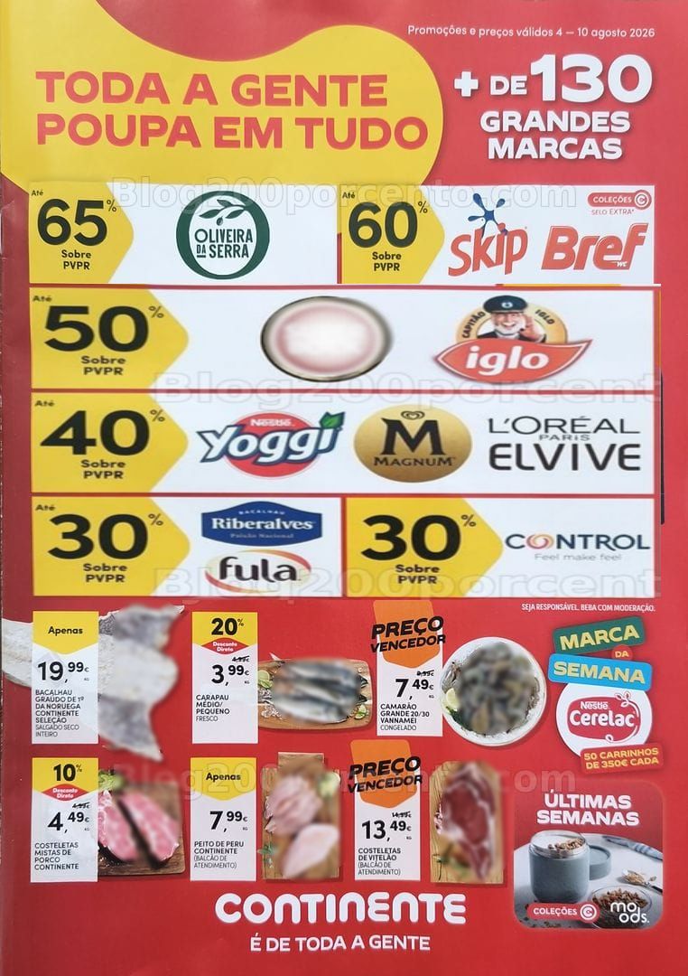 Antevisão Folheto CONTINENTE Promoções de 4 a 10 agosto
