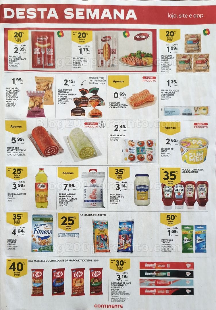Antevisão Folheto CONTINENTE Promoções Fim de Semana - 14 a 17 agosto