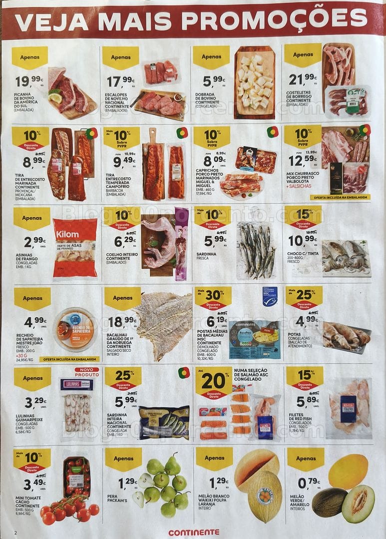 Antevisão Folheto CONTINENTE Promoções Fim de Semana - 21 a 24 agosto
