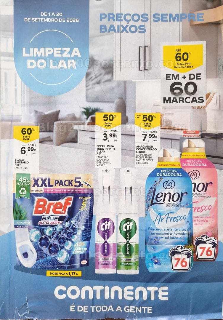 Antevisão Folheto CONTINENTE Especial Limpeza Promoções de 1 a 20 setembro