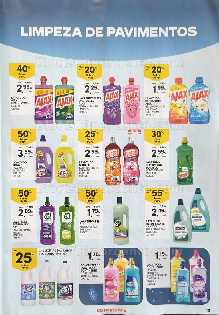 Antevisão Folheto CONTINENTE Especial Limpeza Promoções de 1 a 20 setembro