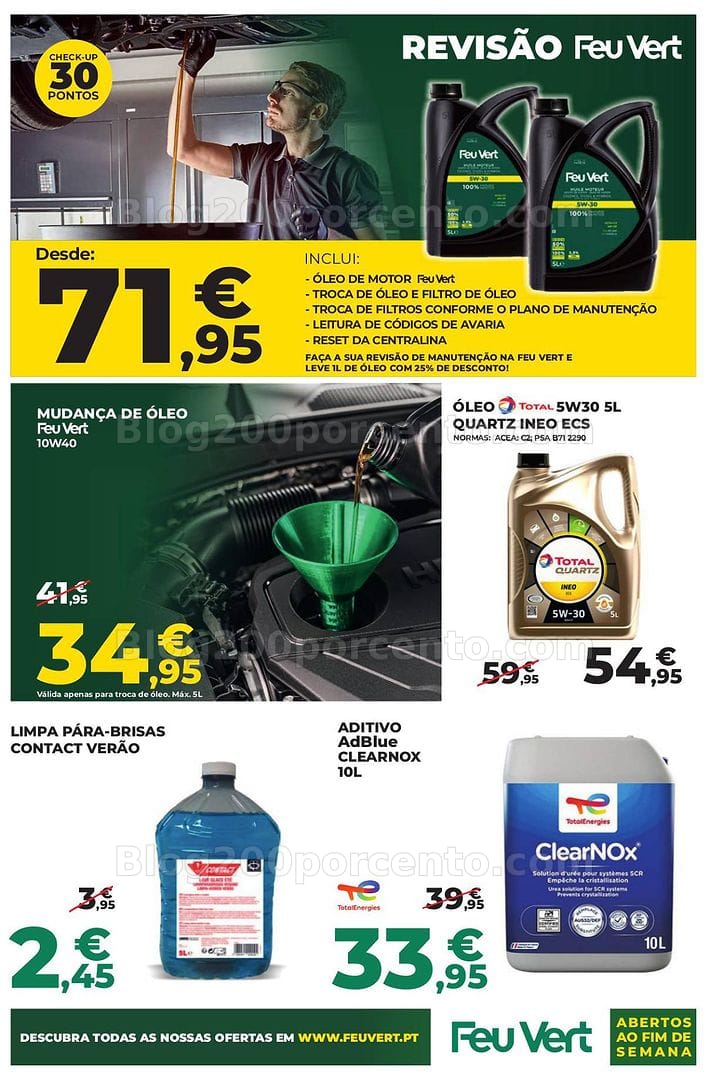 Antevisão Folheto FEU VERT Oficinas Promoções de 3 a 16 setembro