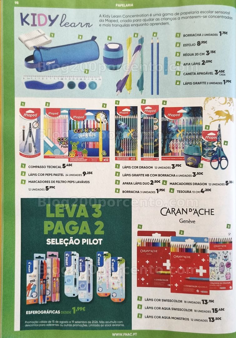 Antevisão Folheto FNAC Catálogo Regresso às Aulas Promoções de 19 agosto a 30 setembro