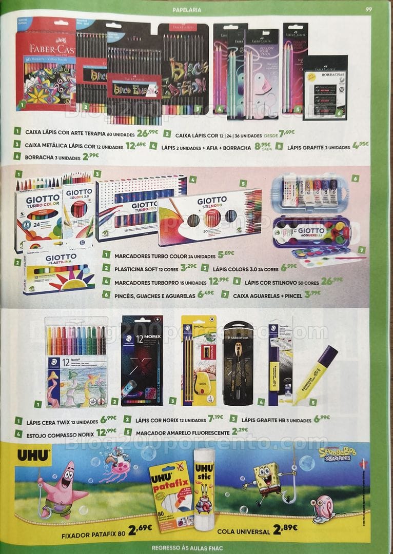 Antevisão Folheto FNAC Catálogo Regresso às Aulas Promoções de 19 agosto a 30 setembro