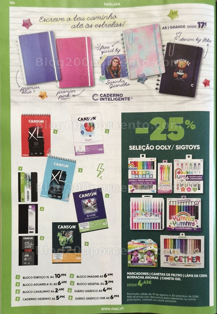 Antevisão Folheto FNAC Catálogo Regresso às Aulas Promoções de 19 agosto a 30 setembro