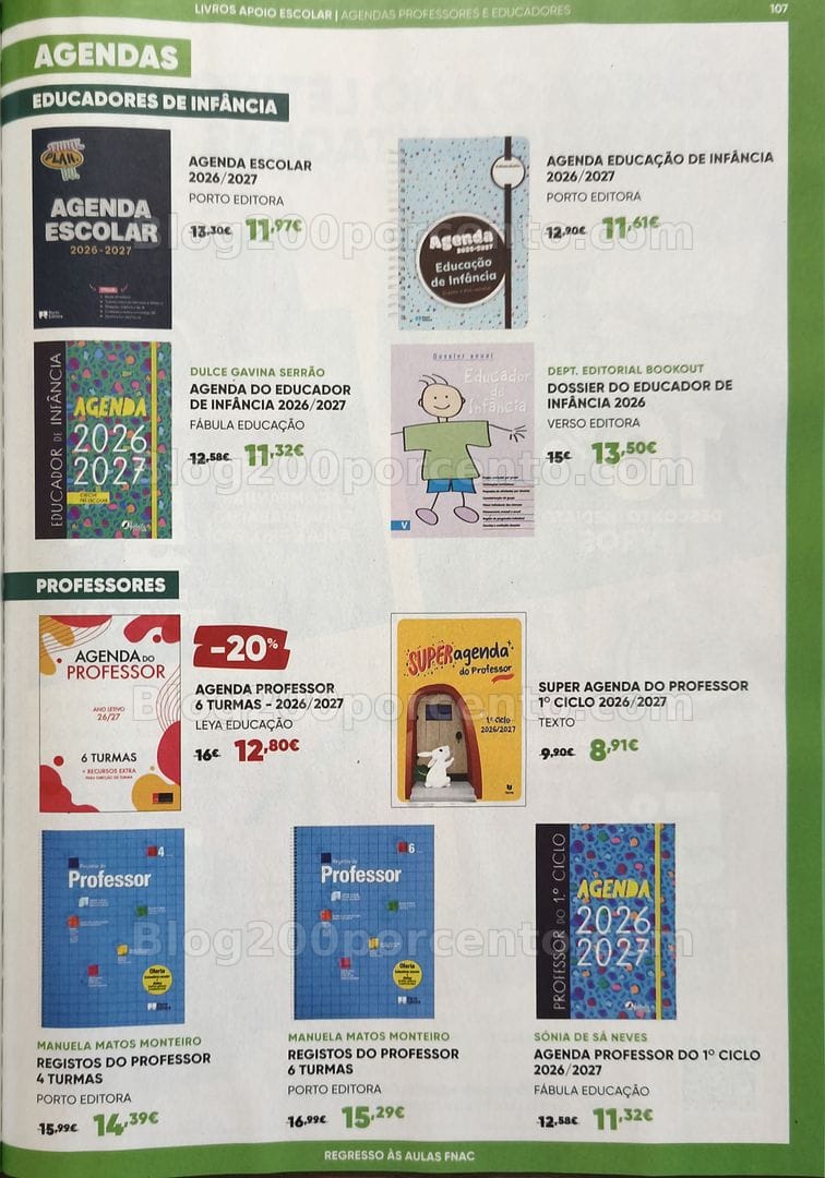 Antevisão Folheto FNAC Catálogo Regresso às Aulas Promoções de 19 agosto a 30 setembro