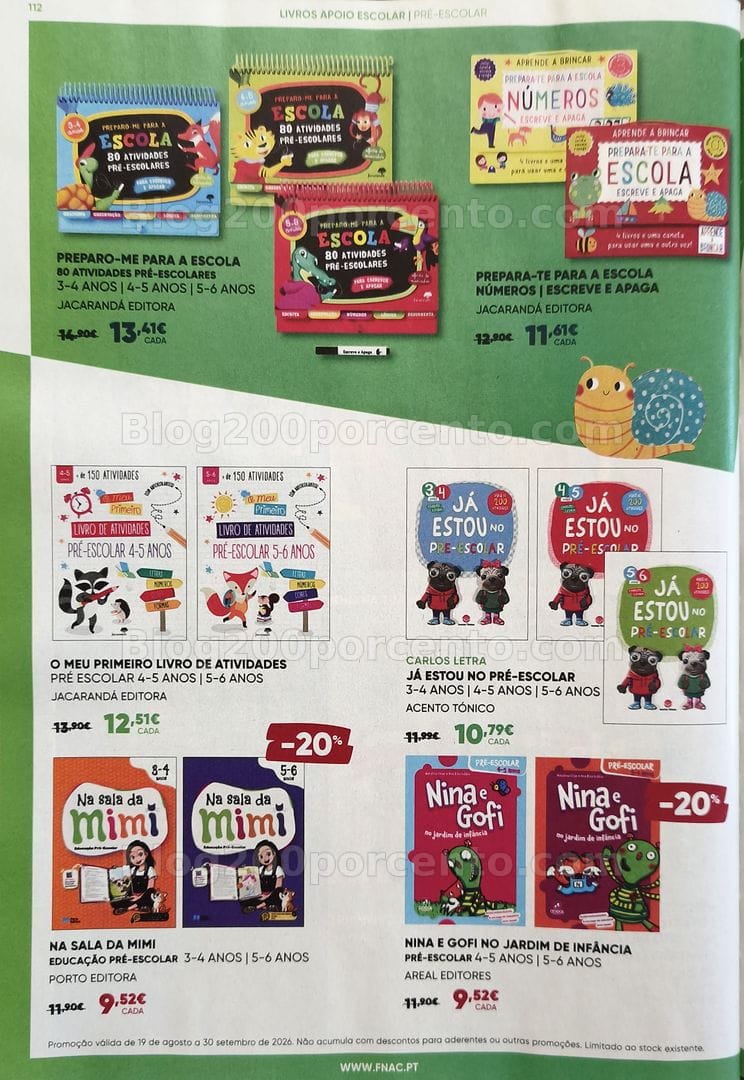 Antevisão Folheto FNAC Catálogo Regresso às Aulas Promoções de 19 agosto a 30 setembro