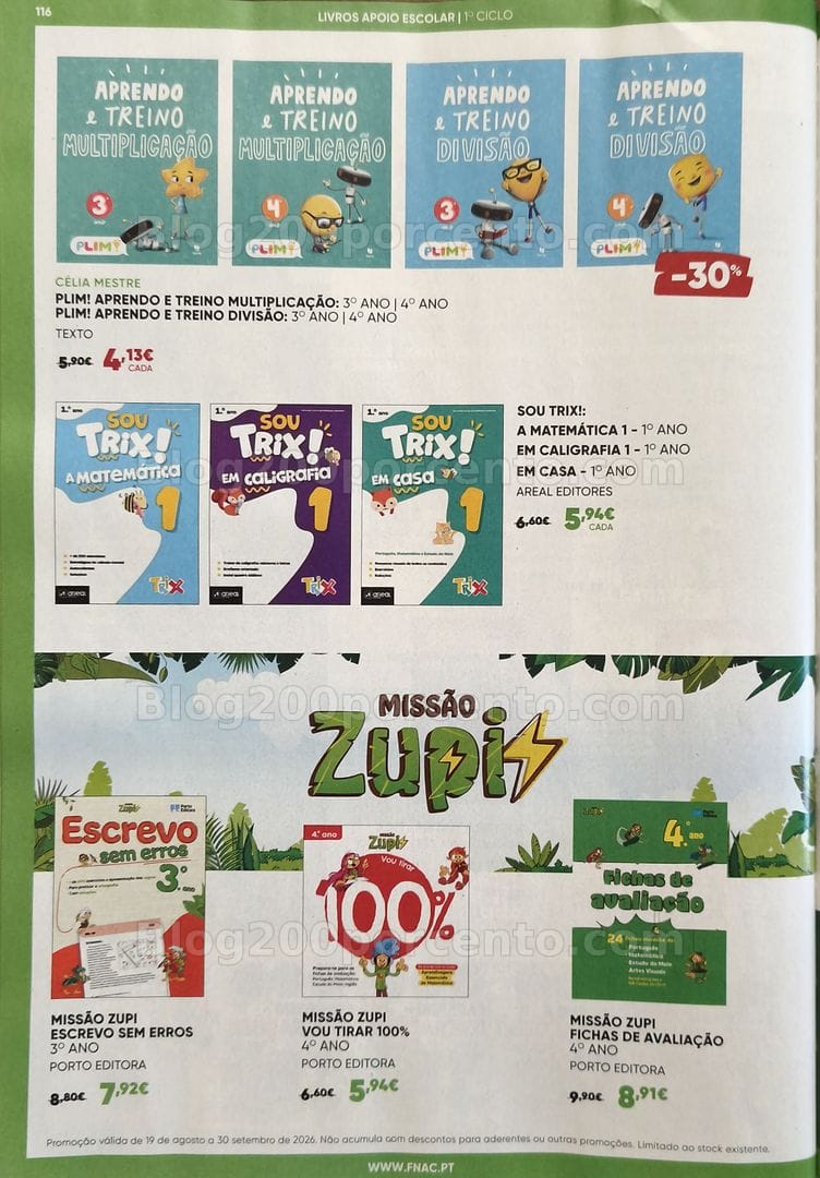 Antevisão Folheto FNAC Catálogo Regresso às Aulas Promoções de 19 agosto a 30 setembro