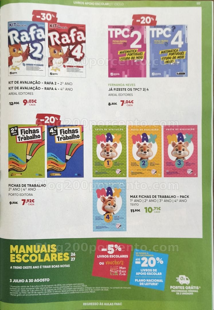 Antevisão Folheto FNAC Catálogo Regresso às Aulas Promoções de 19 agosto a 30 setembro