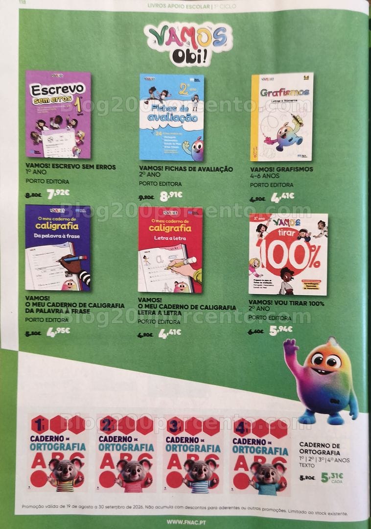 Antevisão Folheto FNAC Catálogo Regresso às Aulas Promoções de 19 agosto a 30 setembro