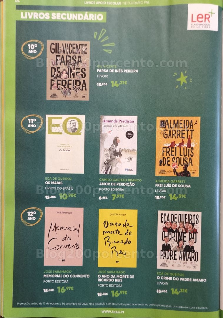 Antevisão Folheto FNAC Catálogo Regresso às Aulas Promoções de 19 agosto a 30 setembro