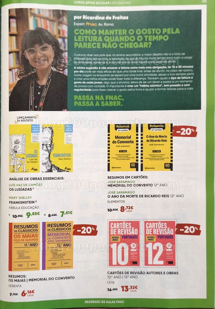Antevisão Folheto FNAC Catálogo Regresso às Aulas Promoções de 19 agosto a 30 setembro