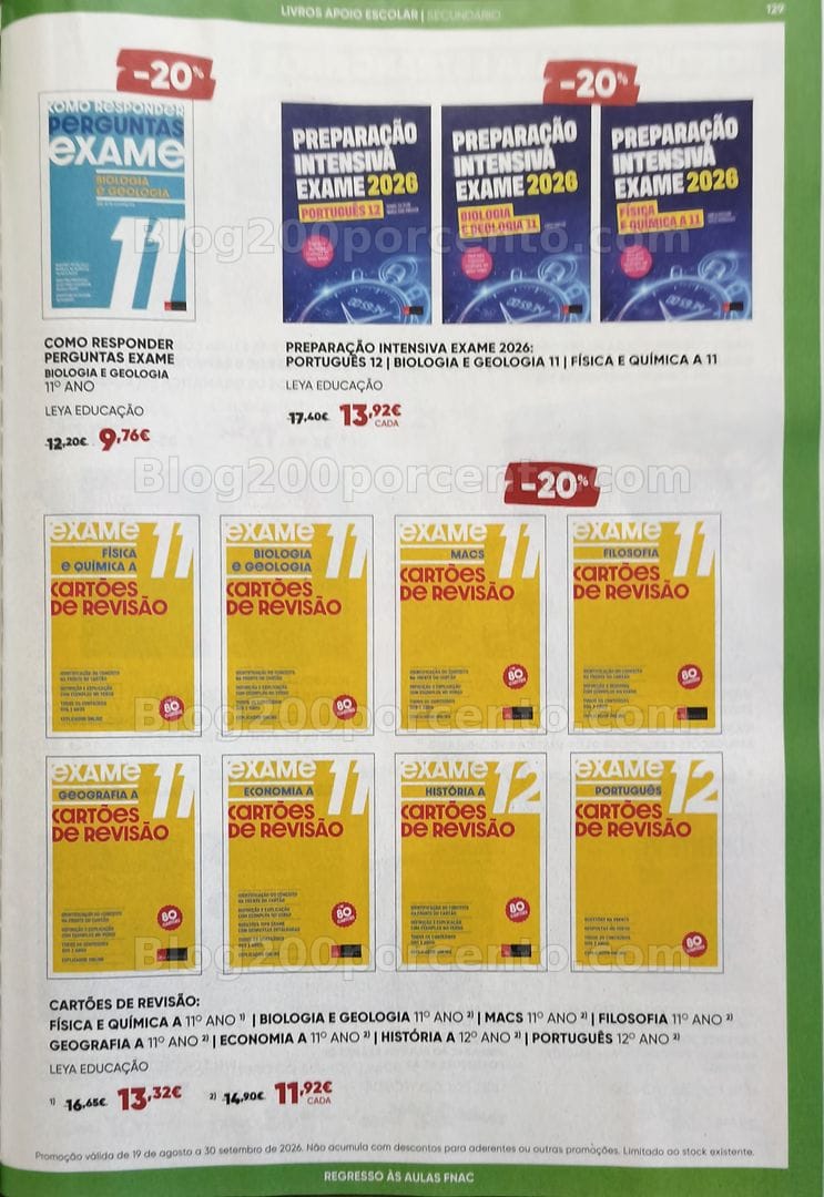 Antevisão Folheto FNAC Catálogo Regresso às Aulas Promoções de 19 agosto a 30 setembro