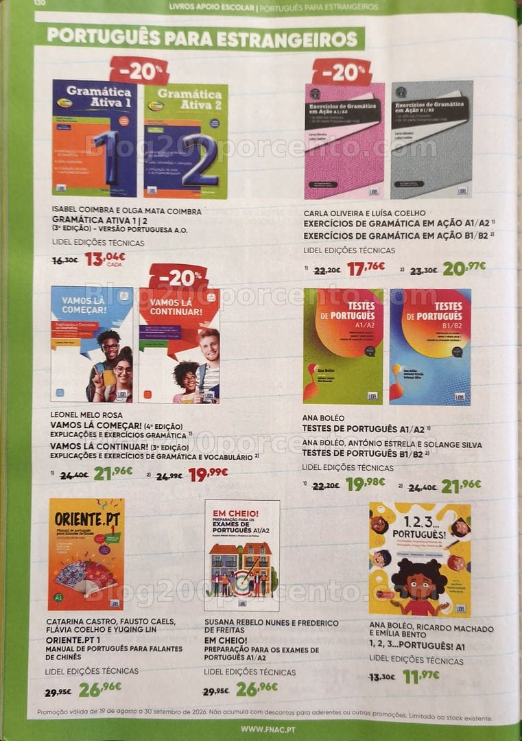 Antevisão Folheto FNAC Catálogo Regresso às Aulas Promoções de 19 agosto a 30 setembro