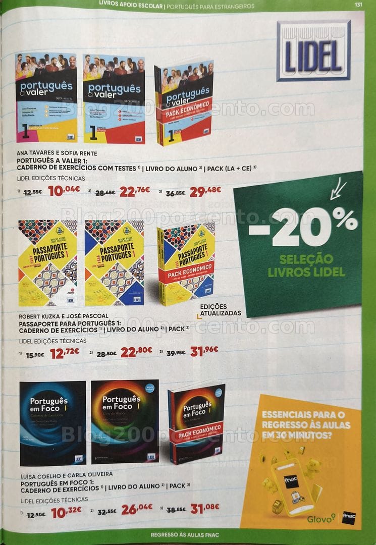 Antevisão Folheto FNAC Catálogo Regresso às Aulas Promoções de 19 agosto a 30 setembro