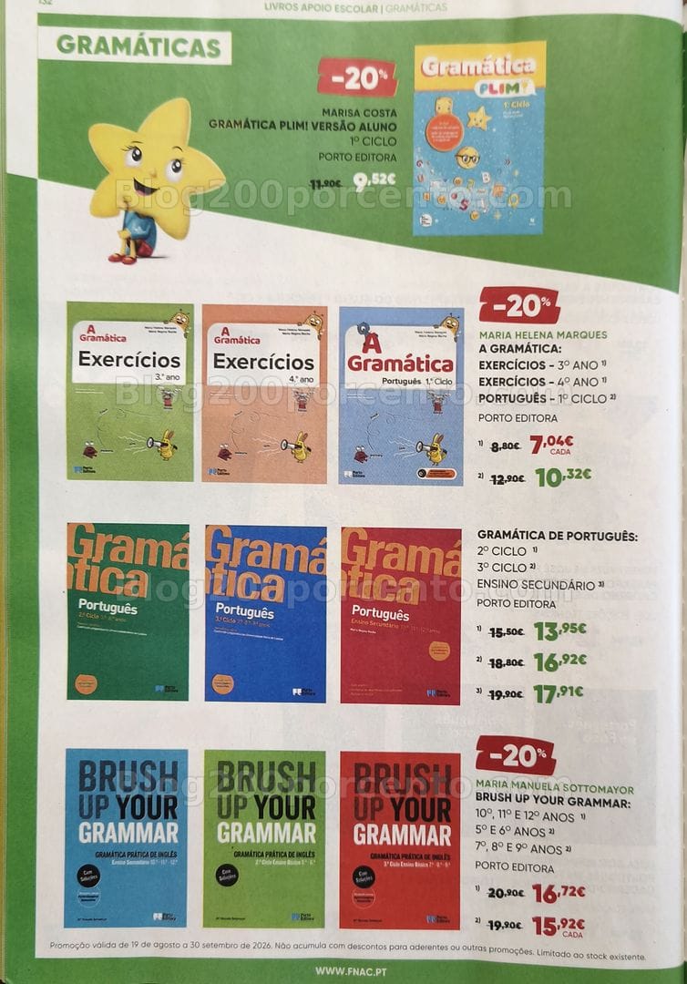 Antevisão Folheto FNAC Catálogo Regresso às Aulas Promoções de 19 agosto a 30 setembro