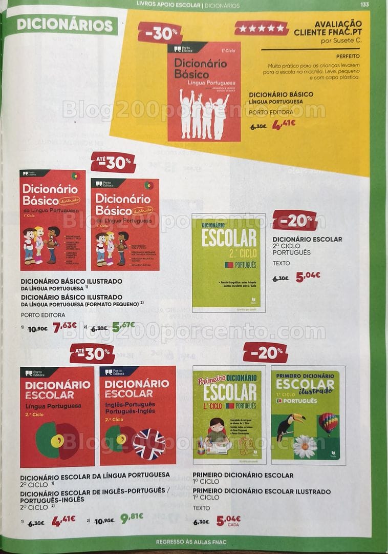 Antevisão Folheto FNAC Catálogo Regresso às Aulas Promoções de 19 agosto a 30 setembro