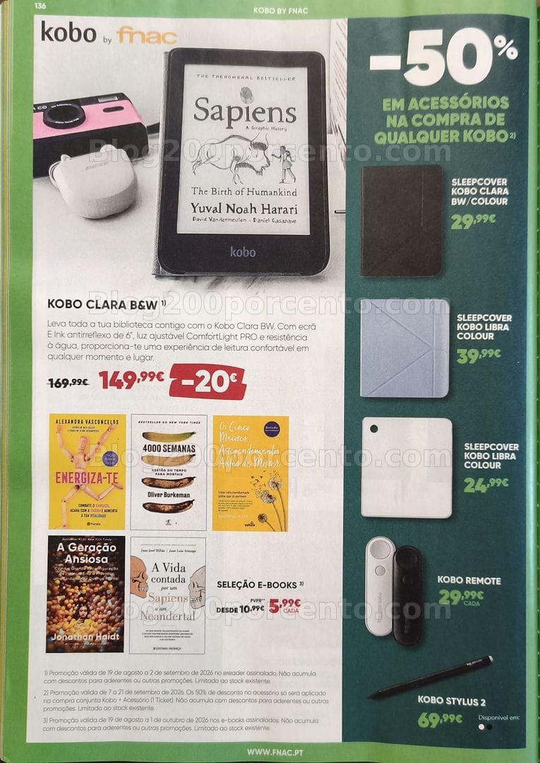 Antevisão Folheto FNAC Catálogo Regresso às Aulas Promoções de 19 agosto a 30 setembro