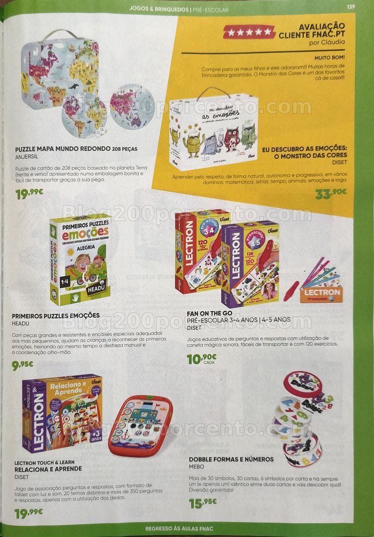 Antevisão Folheto FNAC Catálogo Regresso às Aulas Promoções de 19 agosto a 30 setembro