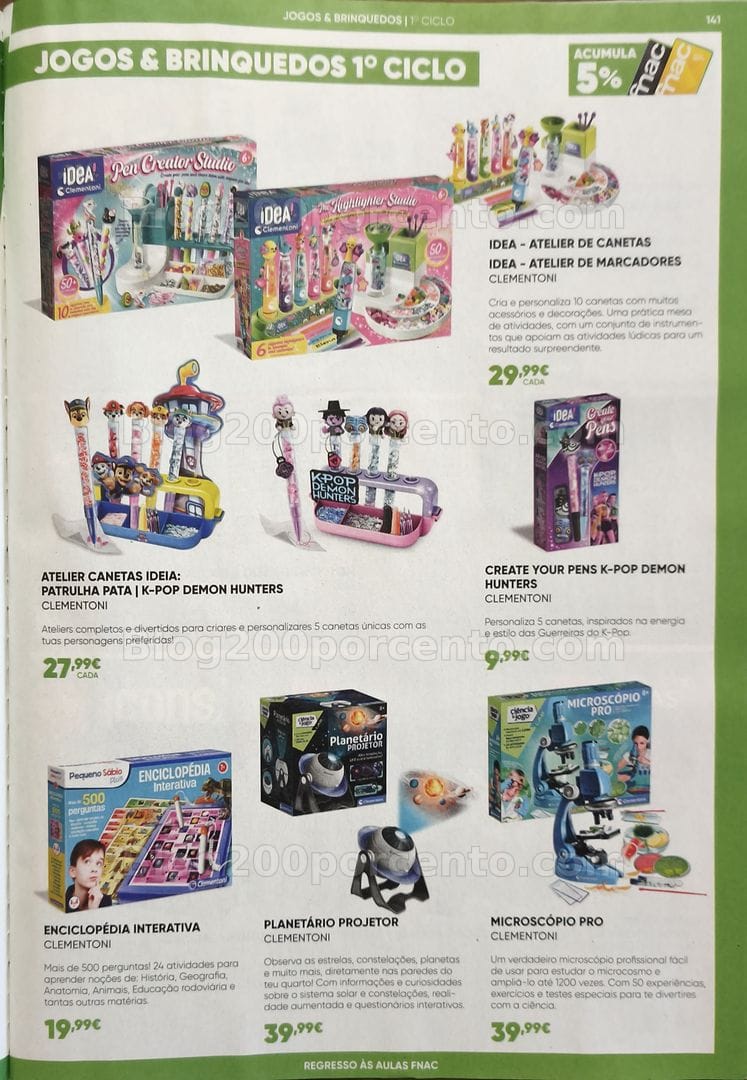 Antevisão Folheto FNAC Catálogo Regresso às Aulas Promoções de 19 agosto a 30 setembro