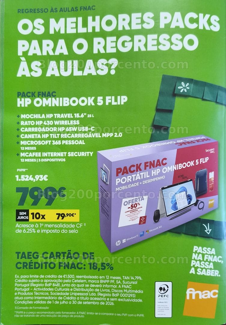 Antevisão Folheto FNAC Catálogo Regresso às Aulas Promoções de 19 agosto a 30 setembro