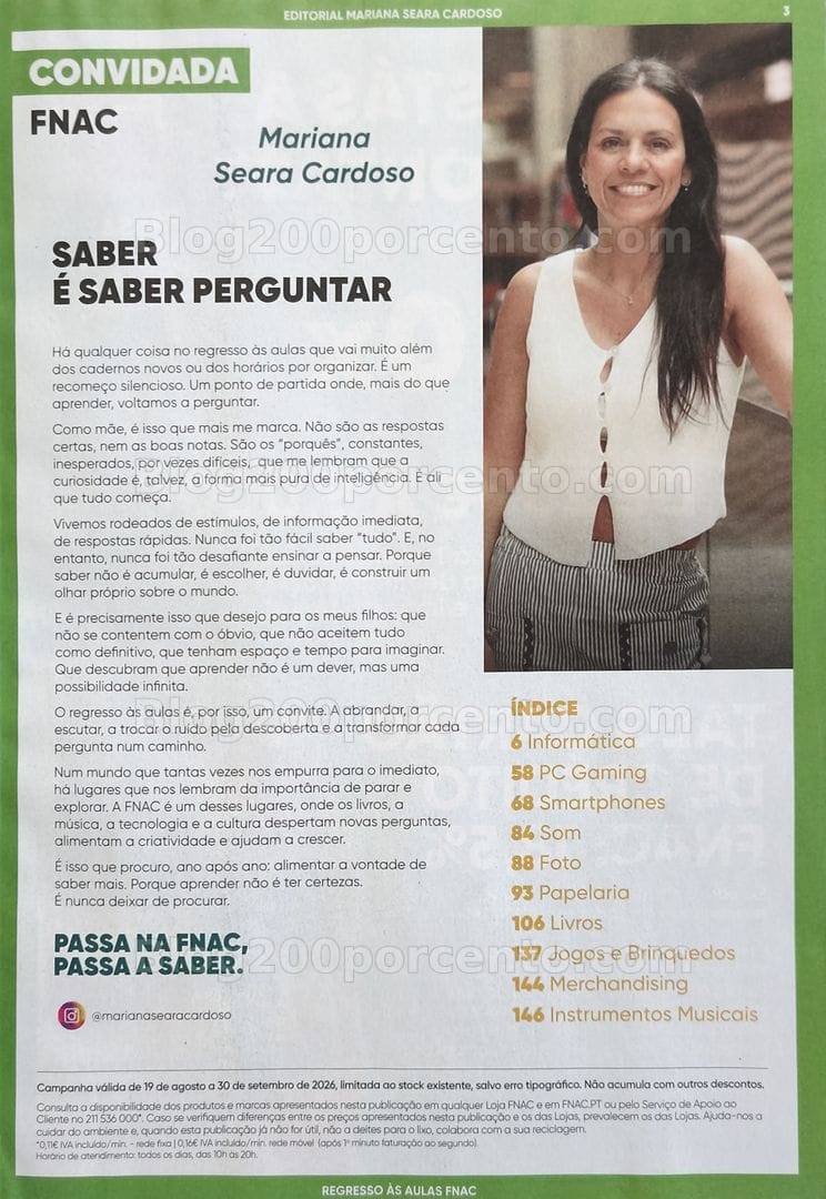Antevisão Folheto FNAC Catálogo Regresso às Aulas Promoções de 19 agosto a 30 setembro