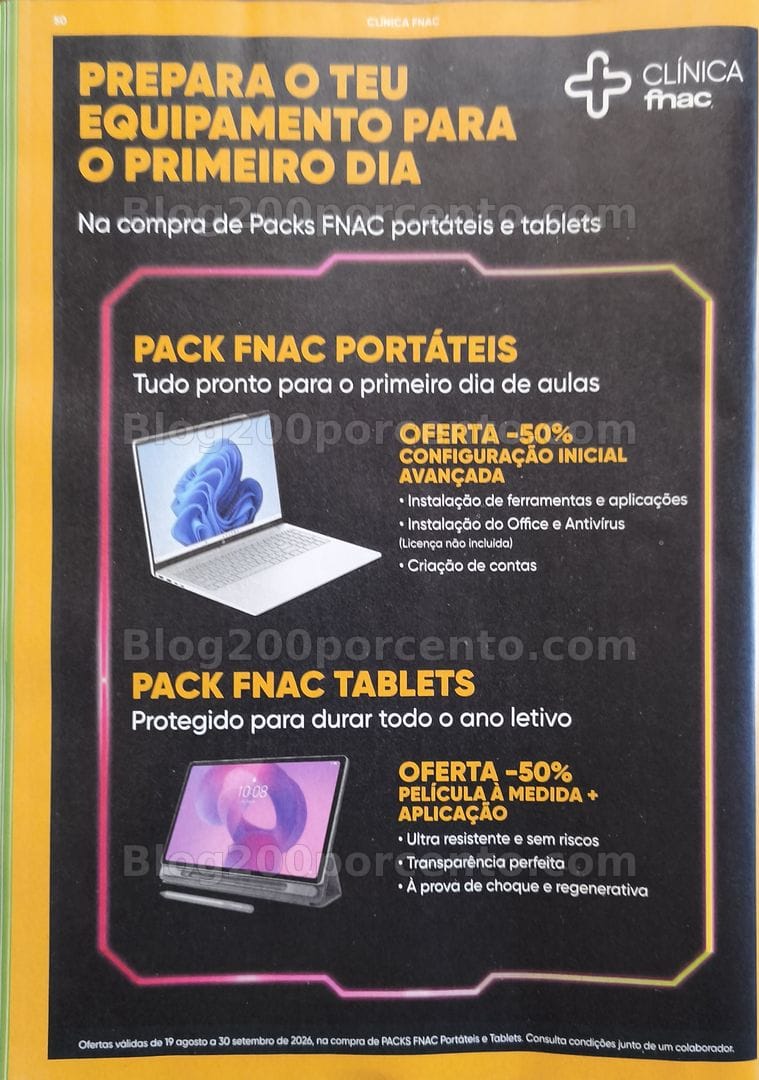 Antevisão Folheto FNAC Catálogo Regresso às Aulas Promoções de 19 agosto a 30 setembro