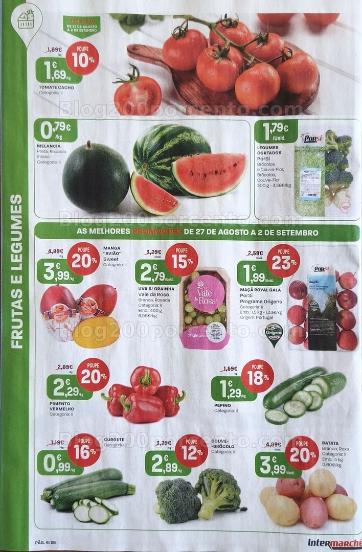 Antevisão Folheto INTERMARCHÉ Promoções de 27 agosto a 2 setembro