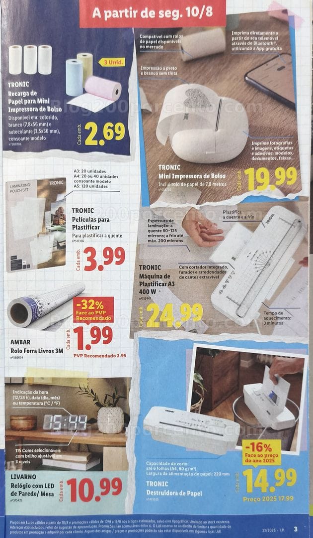 Antevisão Folheto LIDL Bazar Promoções de 10 a 20 agosto