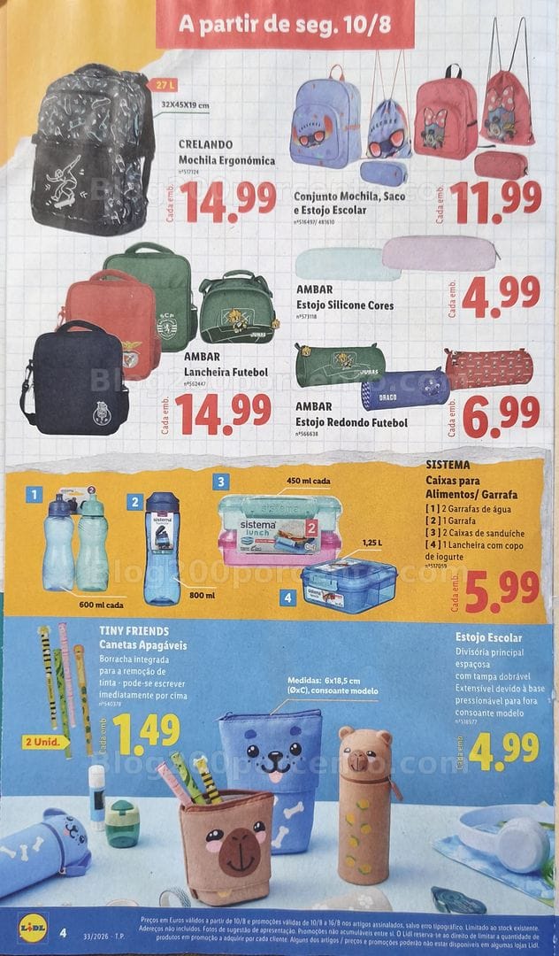 Antevisão Folheto LIDL Bazar Promoções de 10 a 20 agosto