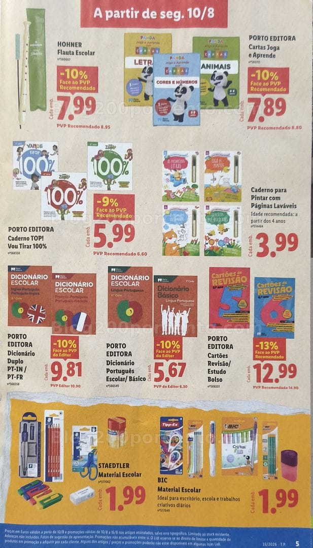 Antevisão Folheto LIDL Bazar Promoções de 10 a 20 agosto