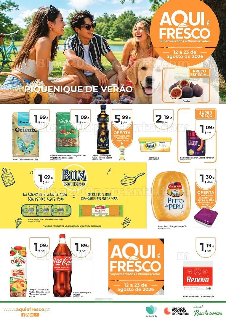Antevisão Folheto AQUI É FRESCO Promoções de 12 a 23 agosto